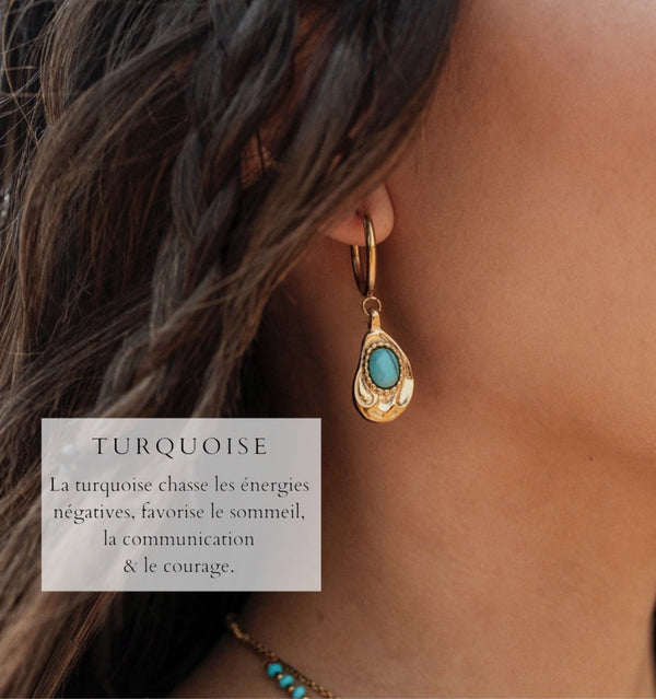 Turquoise ~ boucles d’oreilles