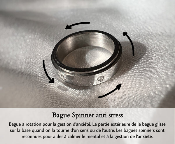 Bague Spinner Zircons