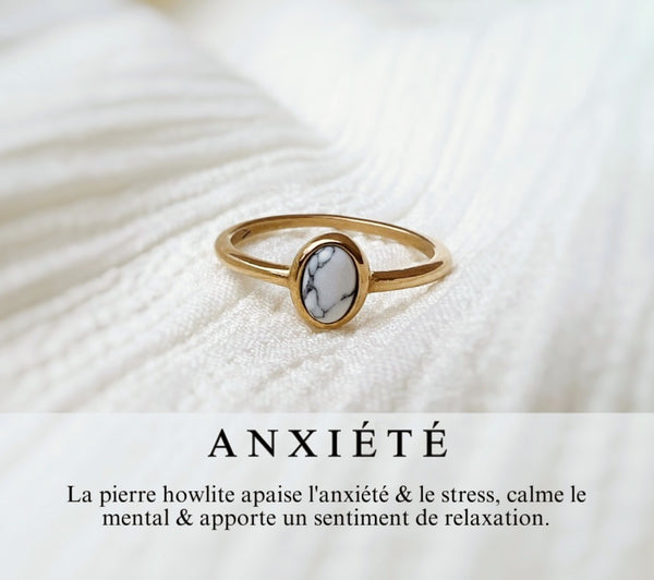 Anxiété ~ bague howlite