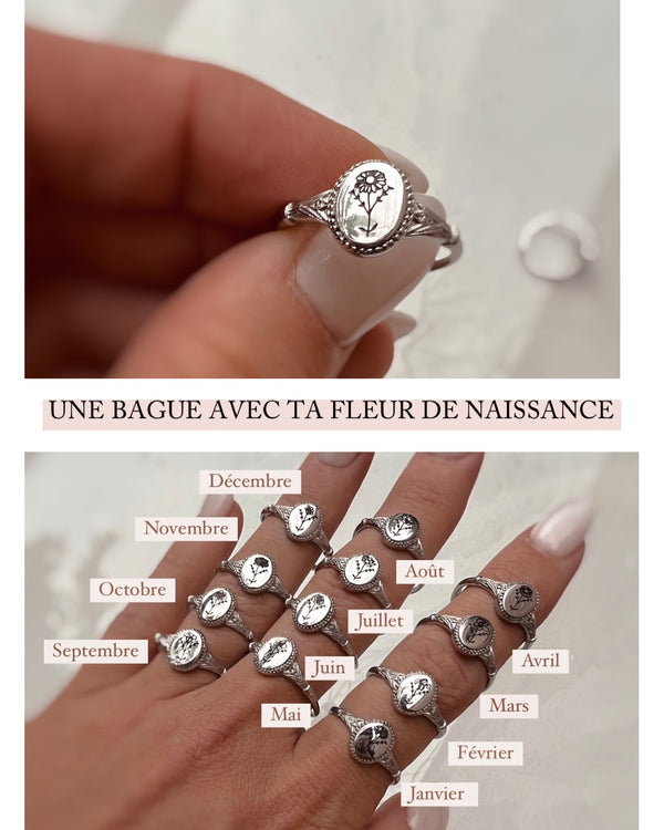 Fleur de naissance ~ bagues