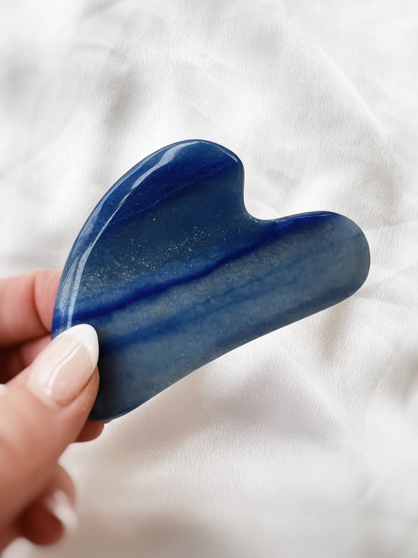 Gua sha aventurine bleue