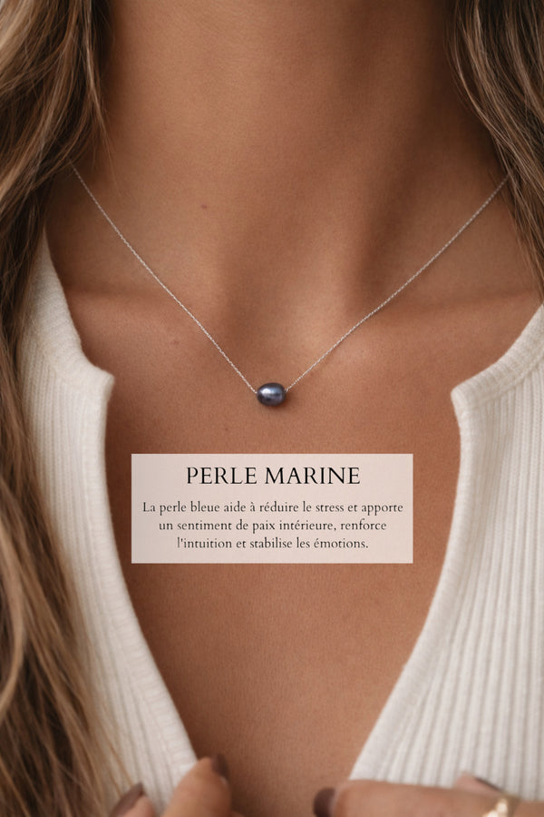 Perle marine ~ collier