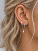 Duo Perle grise ~ boucles d’oreilles