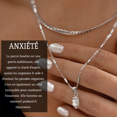 Anxiété howlite ~ collier