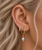 Duo Perle grise ~ boucles d’oreilles