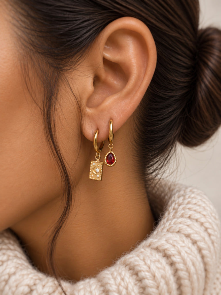 Astre ~ boucles d’oreilles