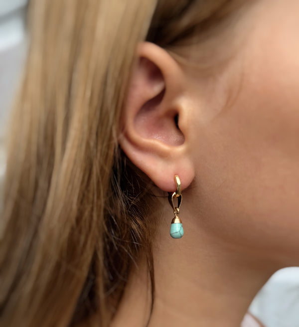 Turquoise ~ boucles d’oreilles