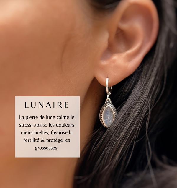 Lunaire ~ boucles d’oreilles