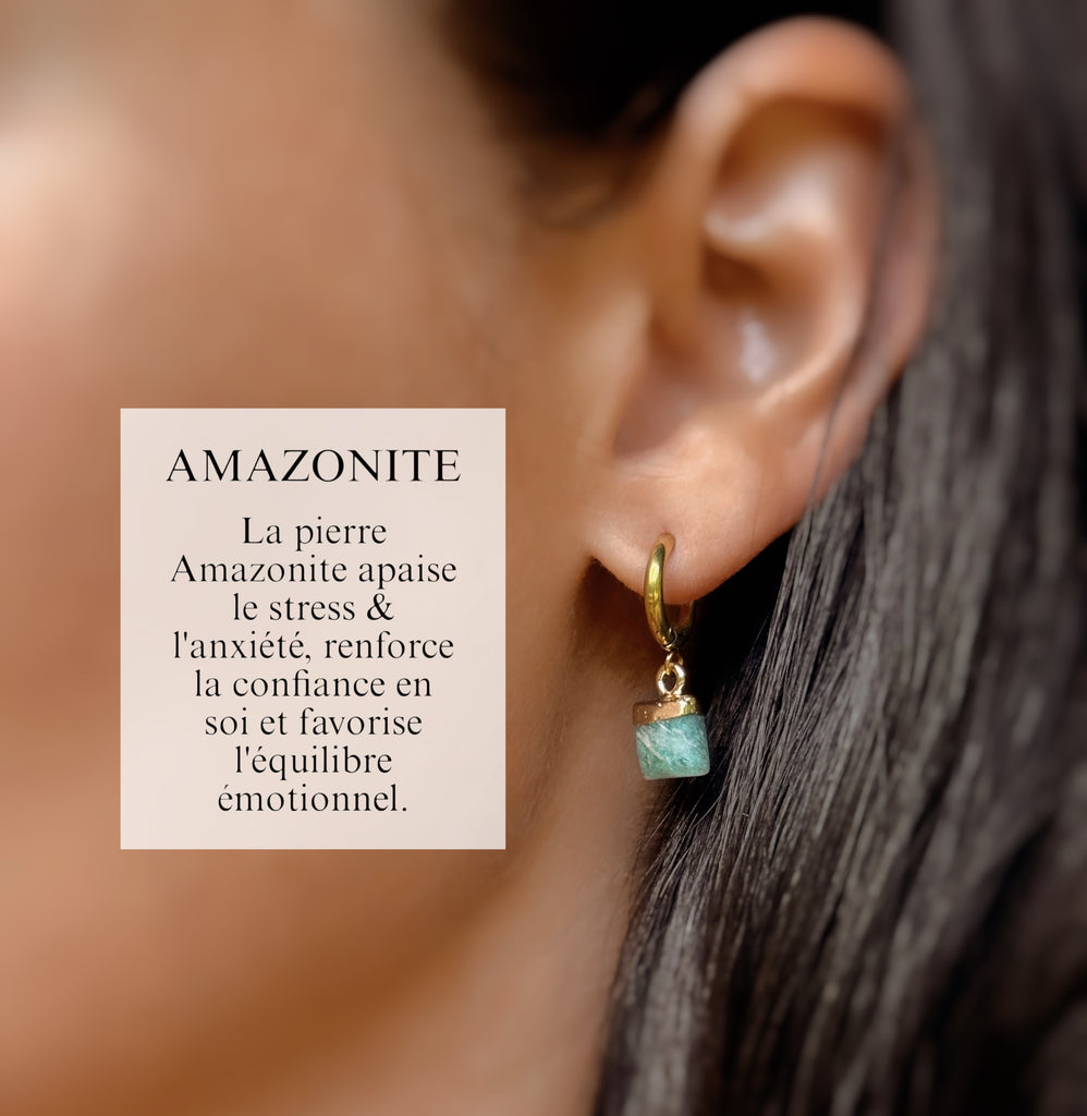 Amazonite ~ boucles d’oreilles