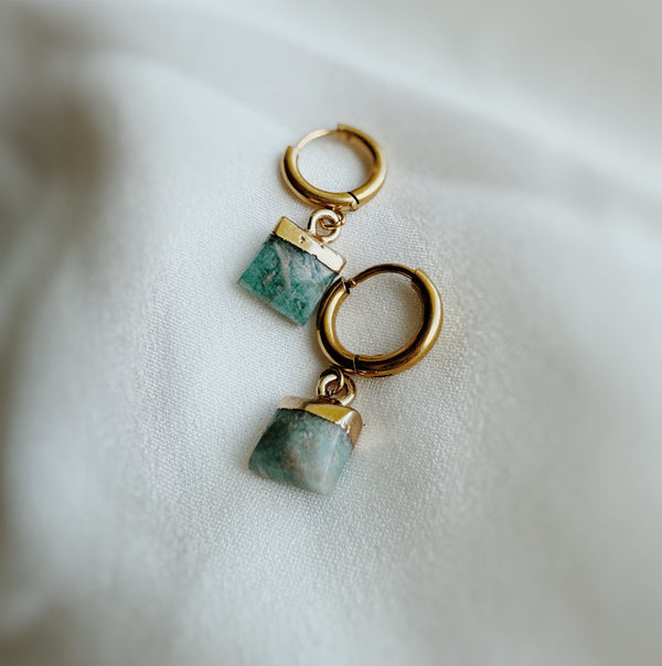 Amazonite ~ boucles d’oreilles
