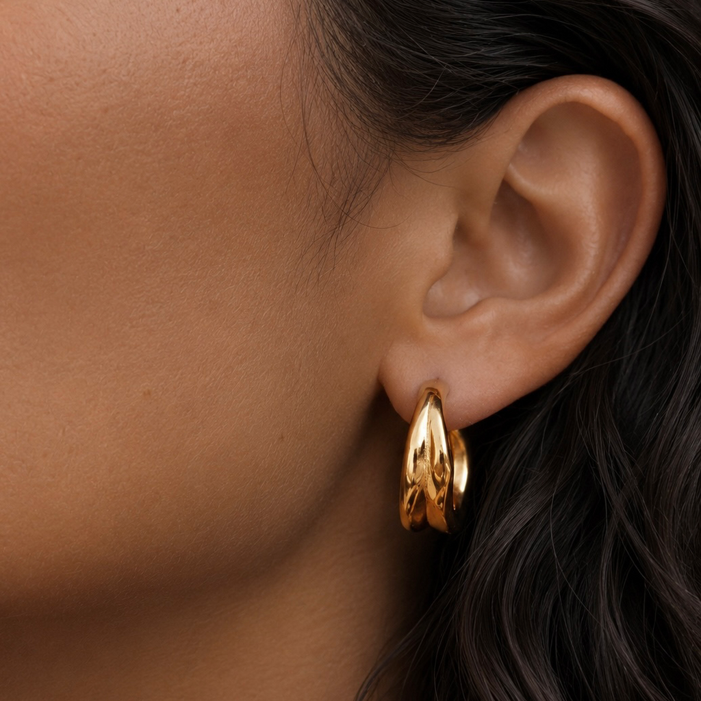 Golden ~ boucles d’oreilles