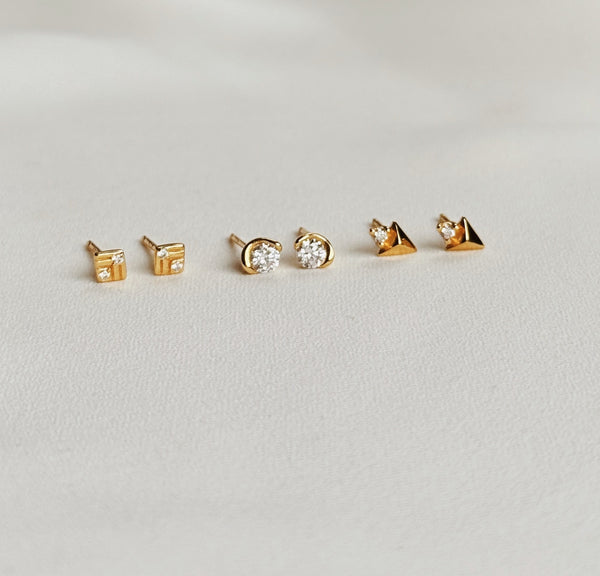 Trio pure ~ boucles d’oreilles