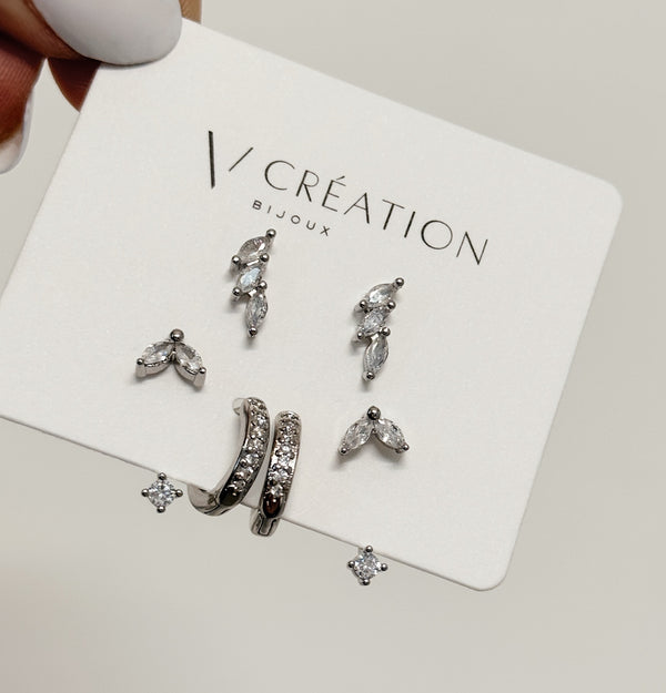 Trio Dahlia ~ boucles d’oreilles