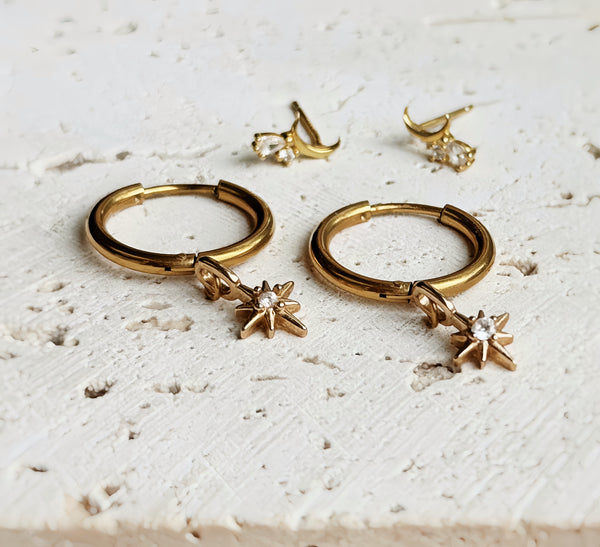 Duo Météorite ~ boucles d’oreilles