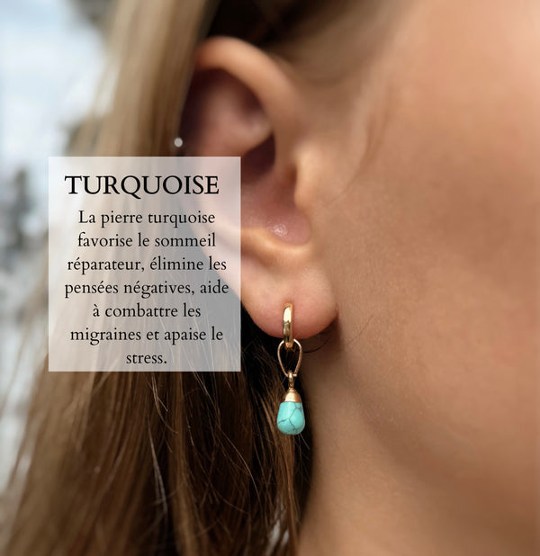 Turquoise ~ boucles d’oreilles