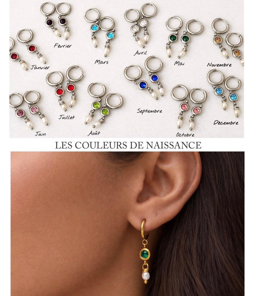 Couleurs de naissance ~ boucles d’oreilles