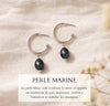 Perle marine ~ boucles d’oreilles