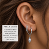 Duo Perle grise ~ boucles d’oreilles