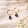 Perle marine ~ boucles d’oreilles