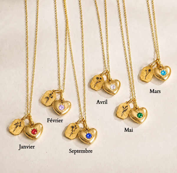 Fleur de naissance ~ collier personnalisé