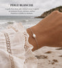 Perle blanche ~ bracelet