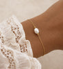 Perle blanche ~ bracelet