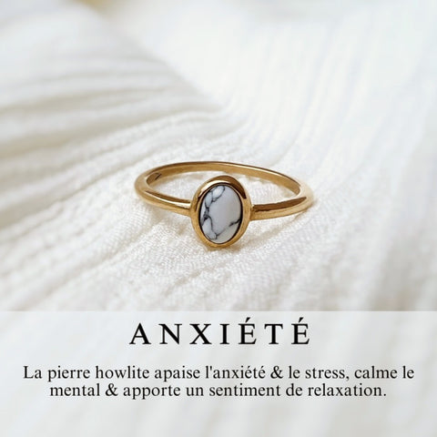 Anxiété ~ bague howlite