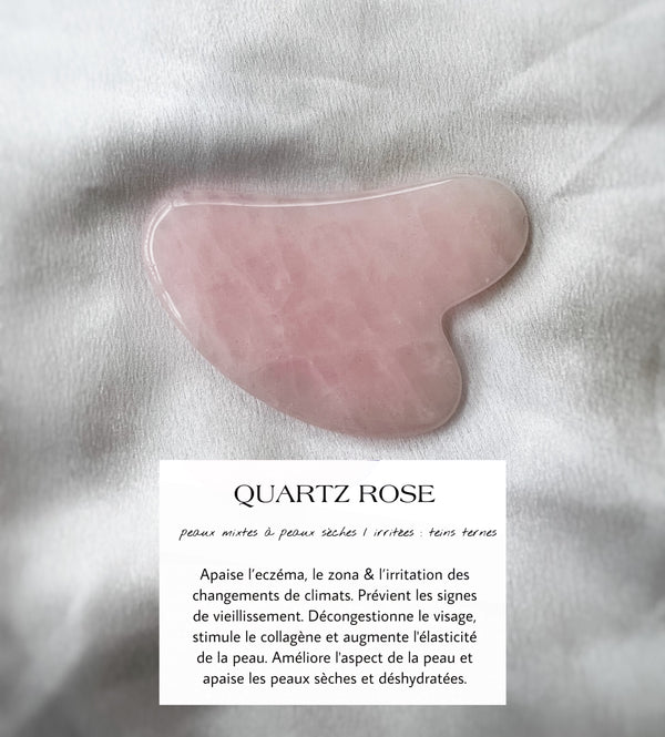 Gua sha quartz rose
